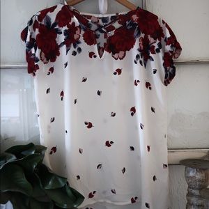 Flowy floral dress shirt